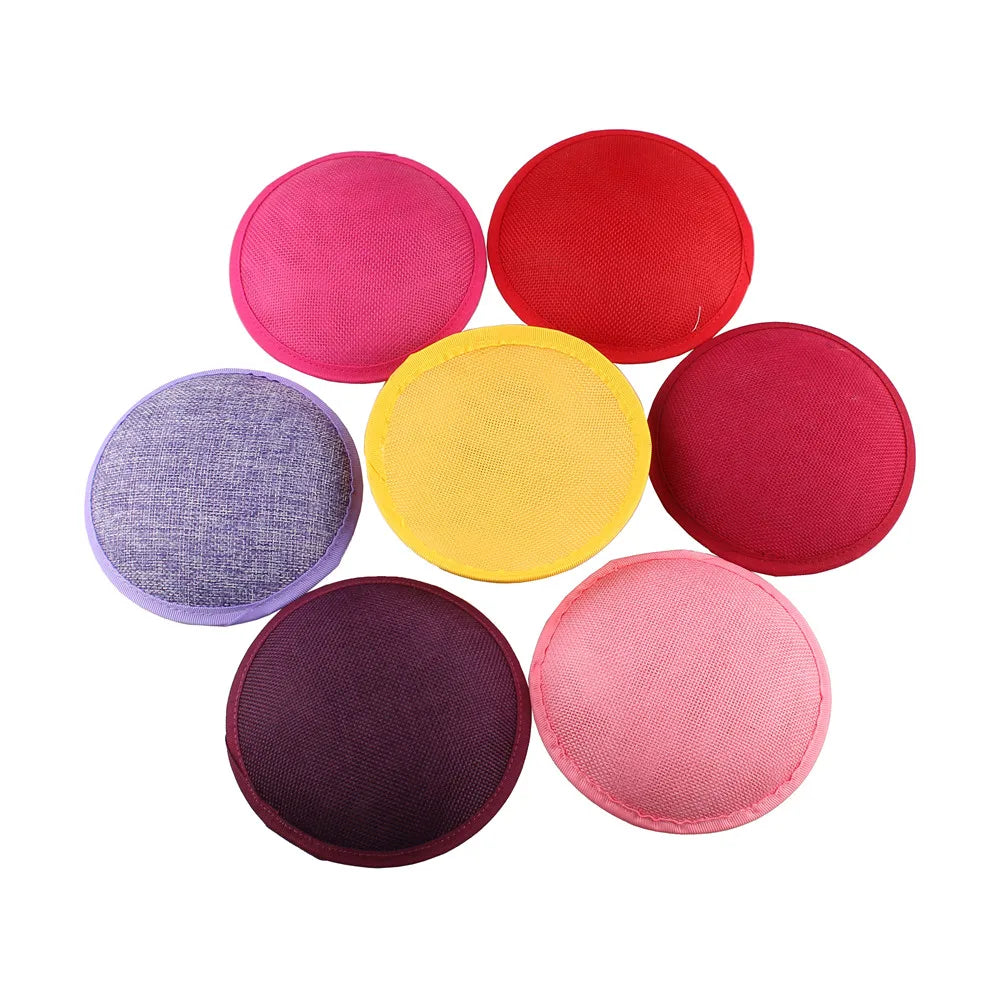 Round Imitation Sinamay Fascinator Base — 13 cm