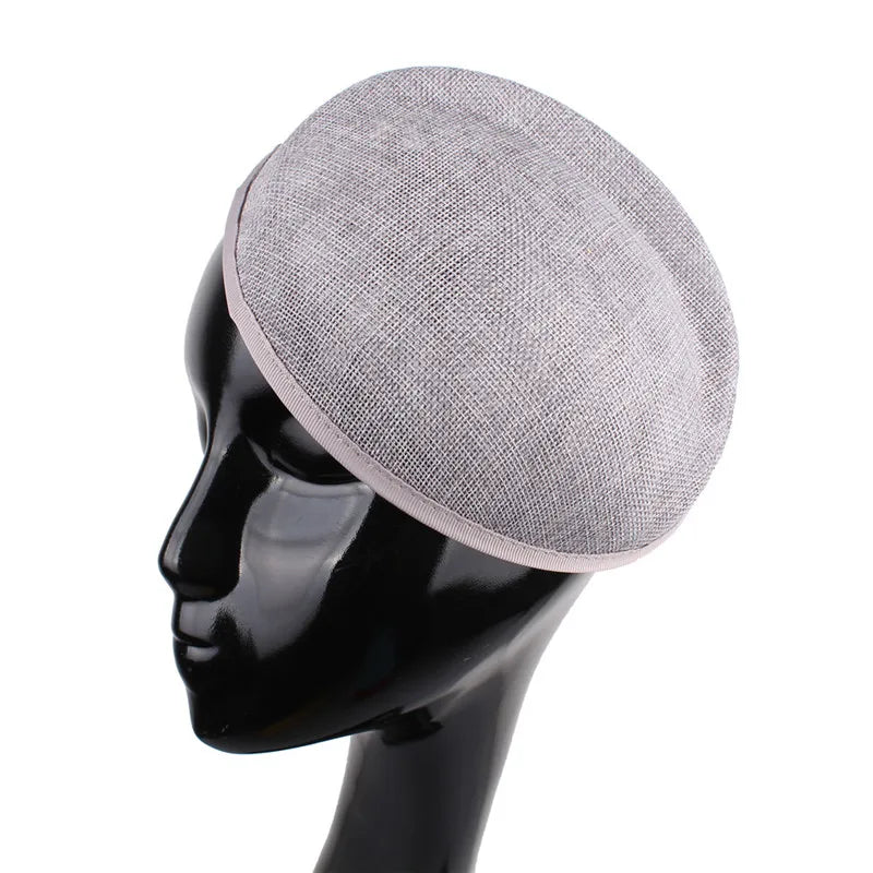 16x19cm Oval Sinamay Button Cap Fascinator Base 5-Pack DIY Millinery Hat Mold
