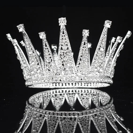 Vintage Baroque Crystal Tiara Crown
