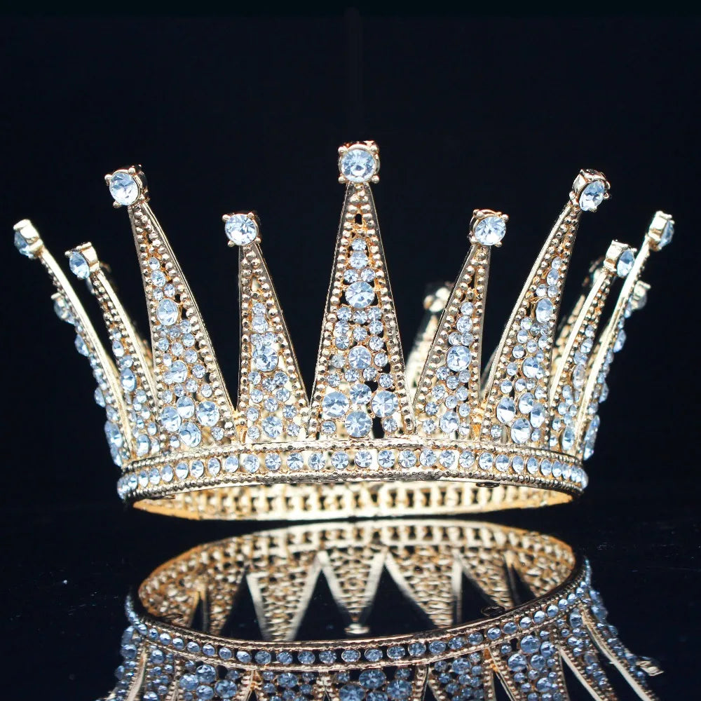 Vintage Baroque Crystal Tiara Crown