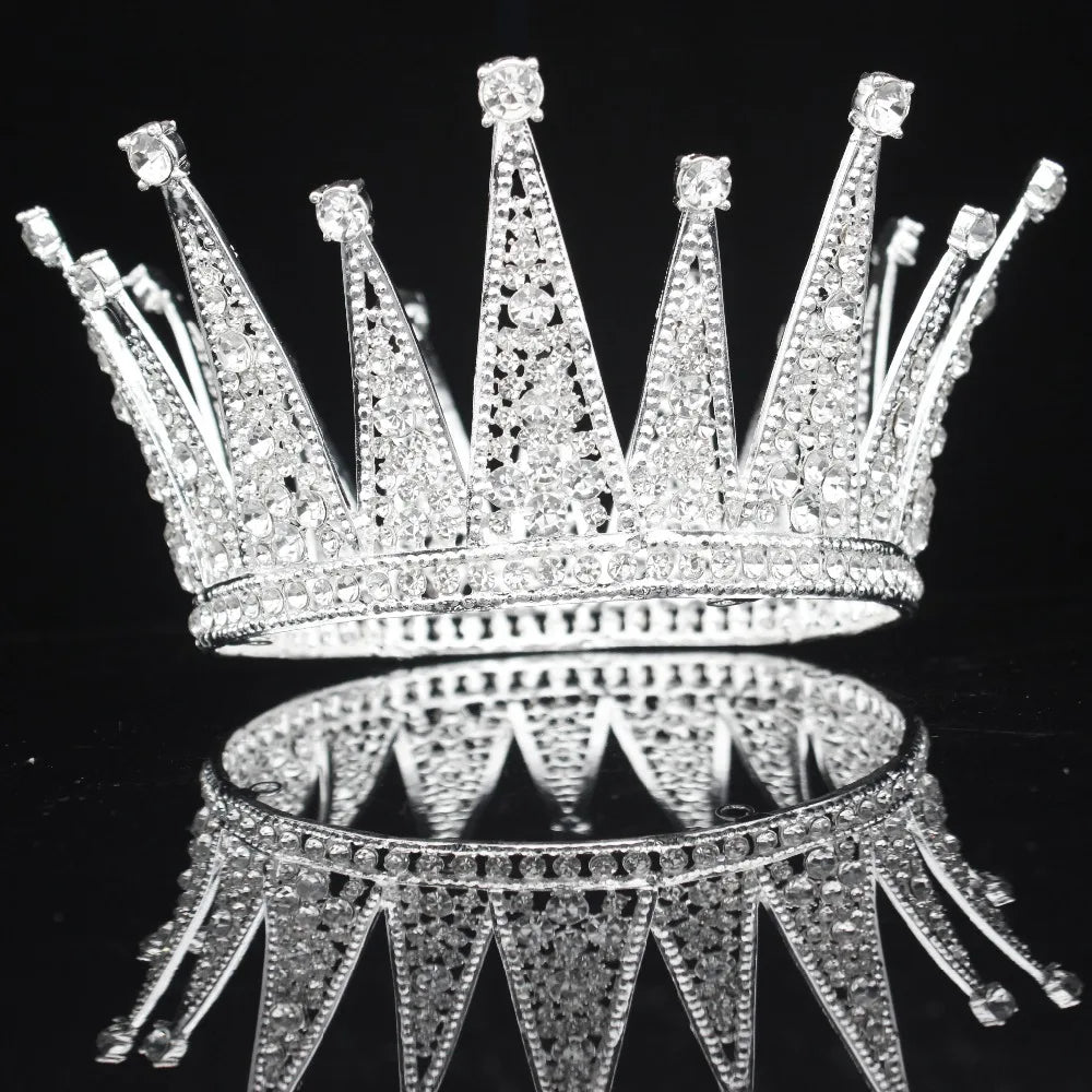 Vintage Baroque Crystal Tiara Crown