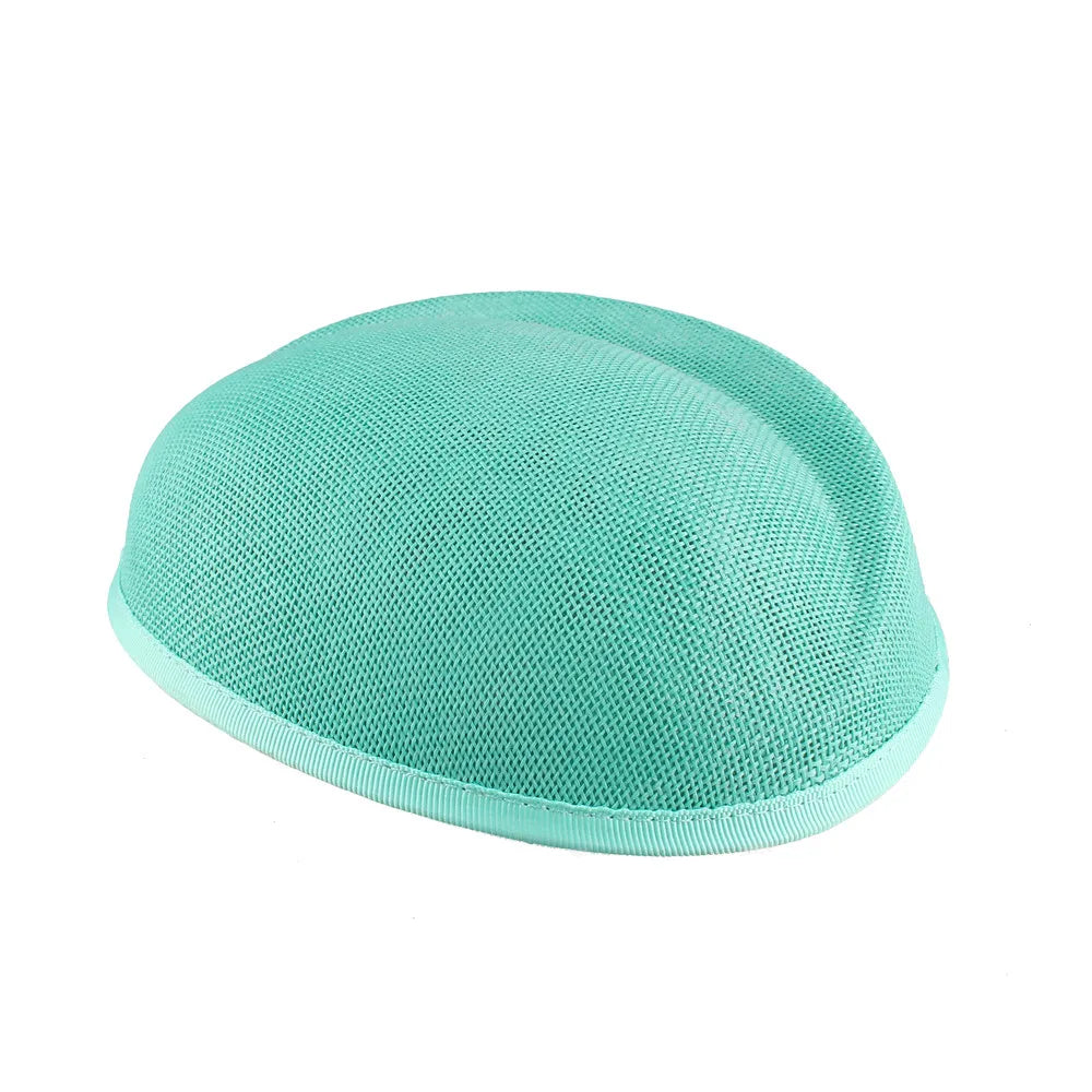 16x19cm Oval Sinamay Button Cap Fascinator Base 5-Pack DIY Millinery Hat Mold