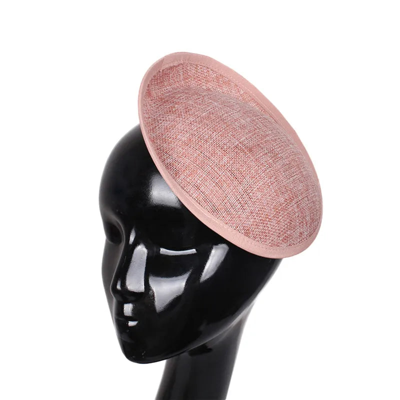 20cm Round Sinamay Fascinator Base DIY Millinery Headpiece Showgirl Hat Base