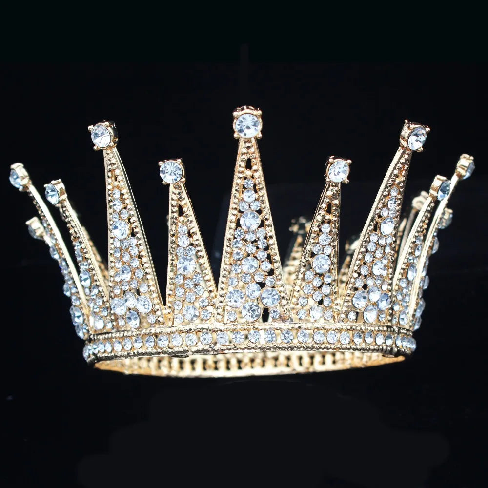 Vintage Baroque Crystal Tiara Crown