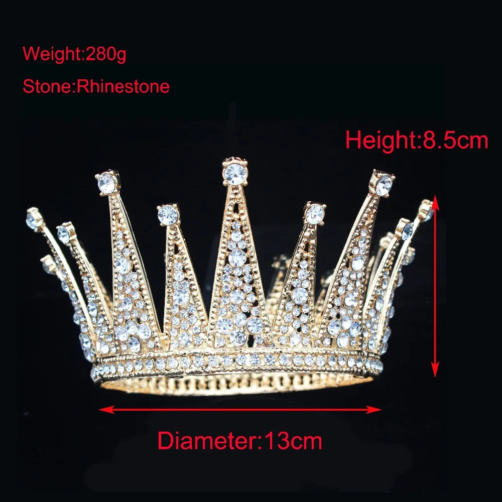Vintage Baroque Crystal Tiara Crown