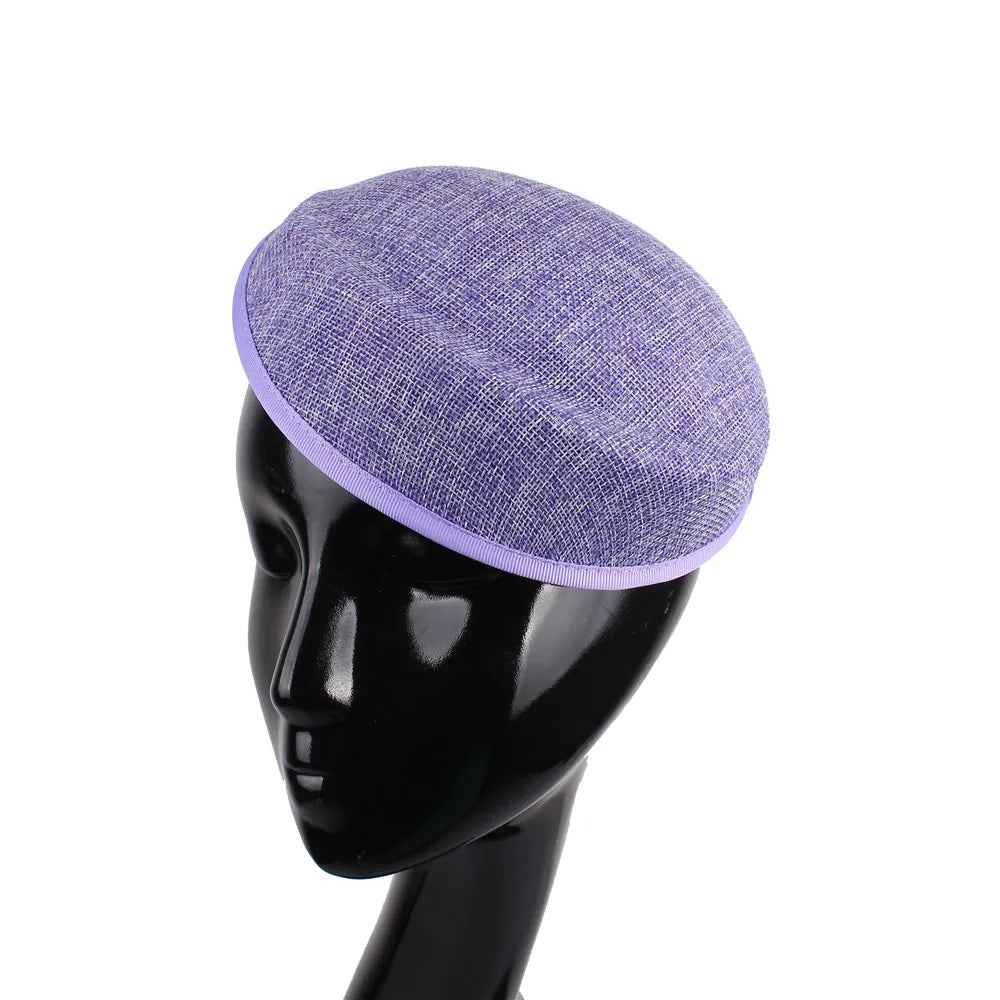 16x19cm Oval Sinamay Button Cap Fascinator Base 5-Pack DIY Millinery Hat Mold