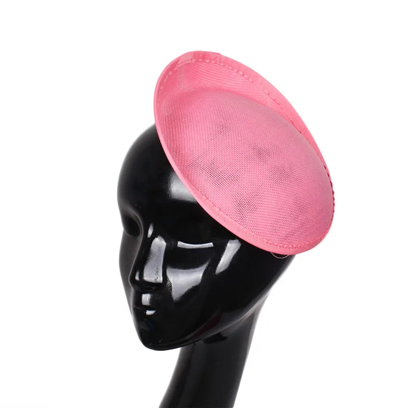 20cm Round Sinamay Fascinator Base DIY Millinery Headpiece Showgirl Hat Base