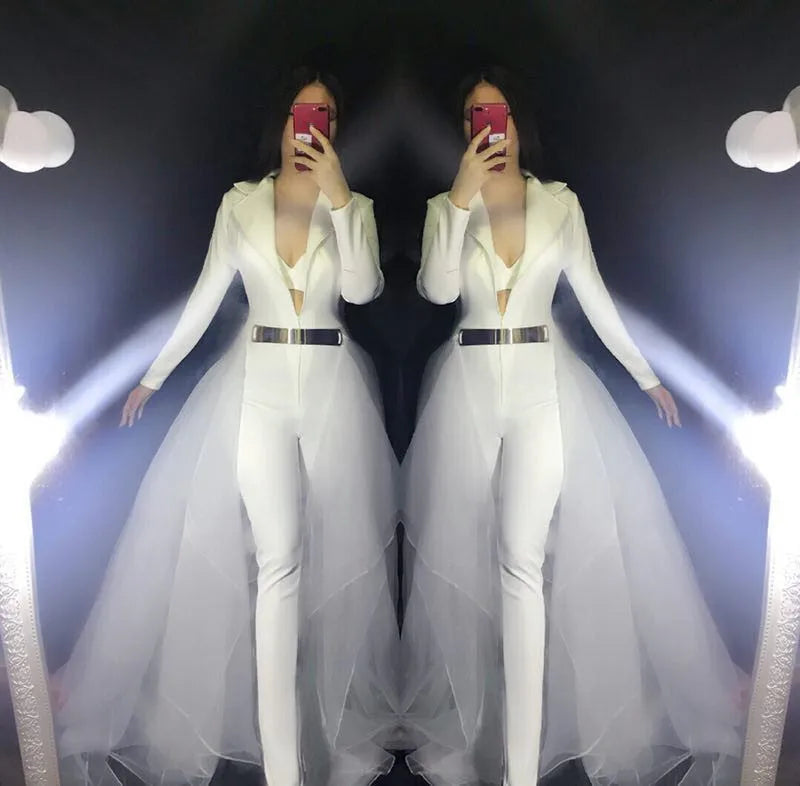 Nightclub Prom Costume Female Singer Dancer Jumpsuit Bar Party Show Stage Outfit