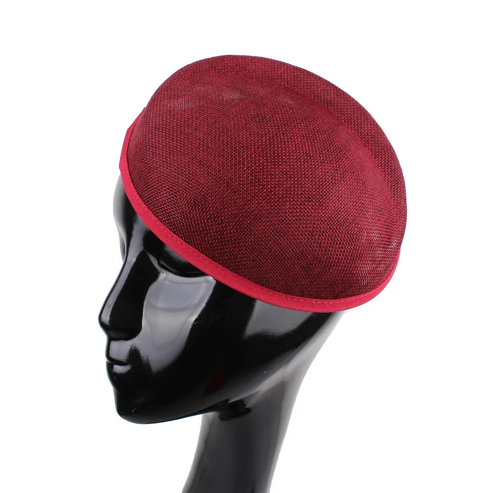 16x19cm Oval Sinamay Button Cap Fascinator Base 5-Pack DIY Millinery Hat Mold