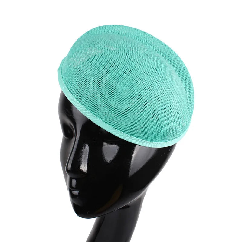 16x19cm Oval Sinamay Button Cap Fascinator Base 5-Pack DIY Millinery Hat Mold