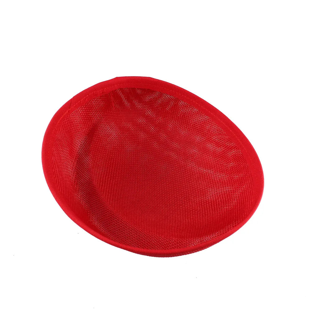 16x19cm Oval Sinamay Button Cap Fascinator Base 5-Pack DIY Millinery Hat Mold