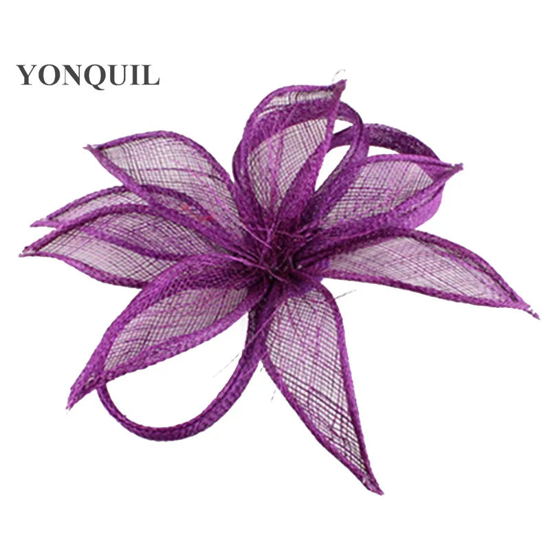 16cm Sinamay Floral Bow Fascinator Hair Clip Kentucky Derby Cocktail Tea Party Hat