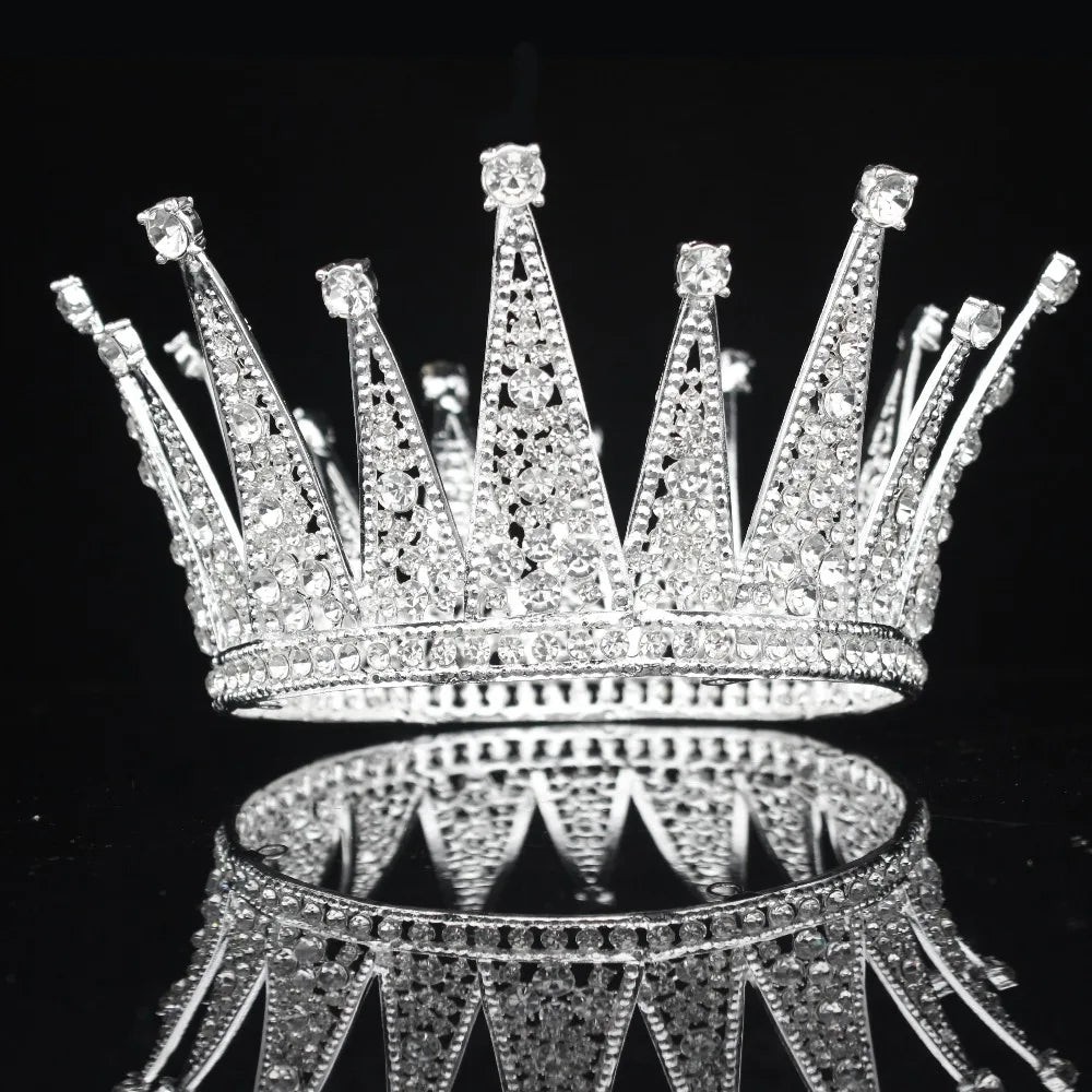 Vintage Baroque Crystal Tiara Crown
