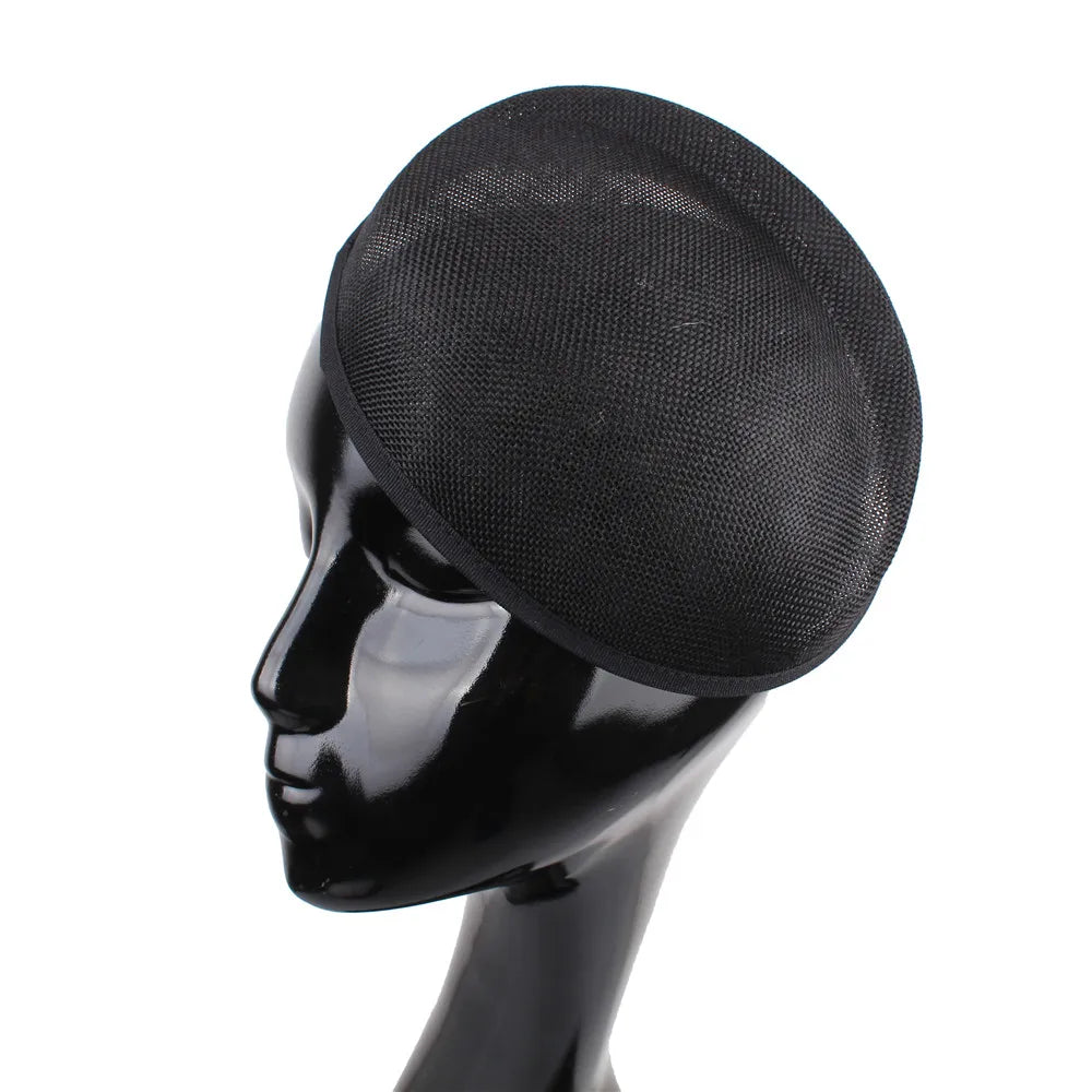 16x19cm Oval Sinamay Button Cap Fascinator Base 5-Pack DIY Millinery Hat Mold
