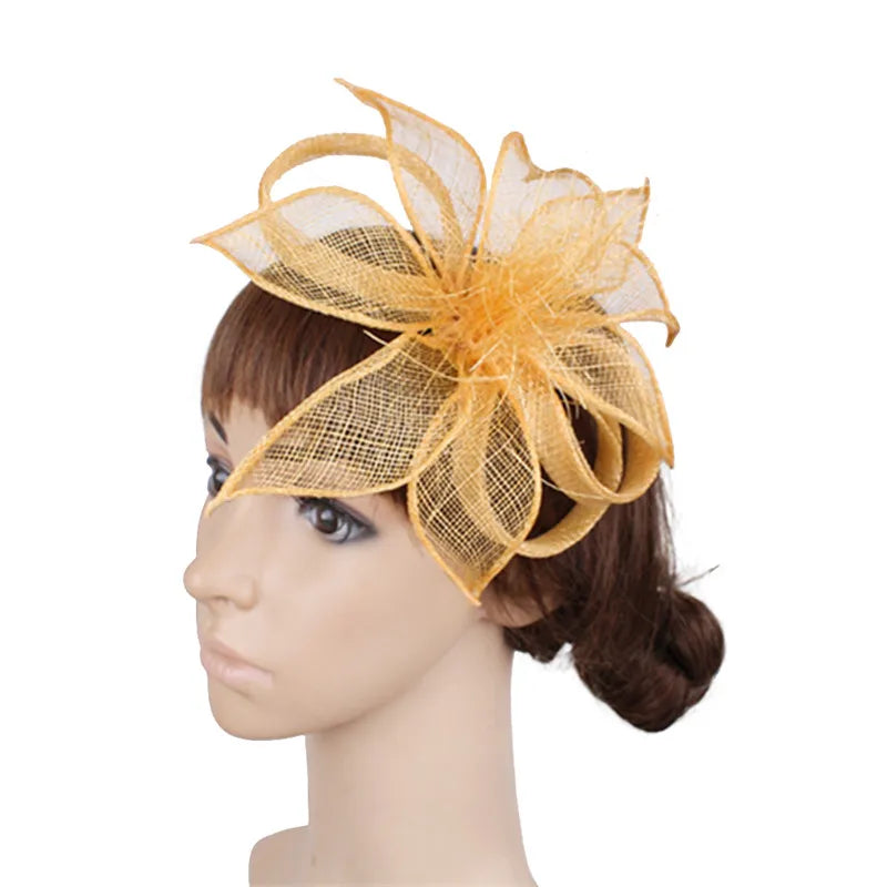 16cm Sinamay Floral Bow Fascinator Hair Clip Kentucky Derby Cocktail Tea Party Hat