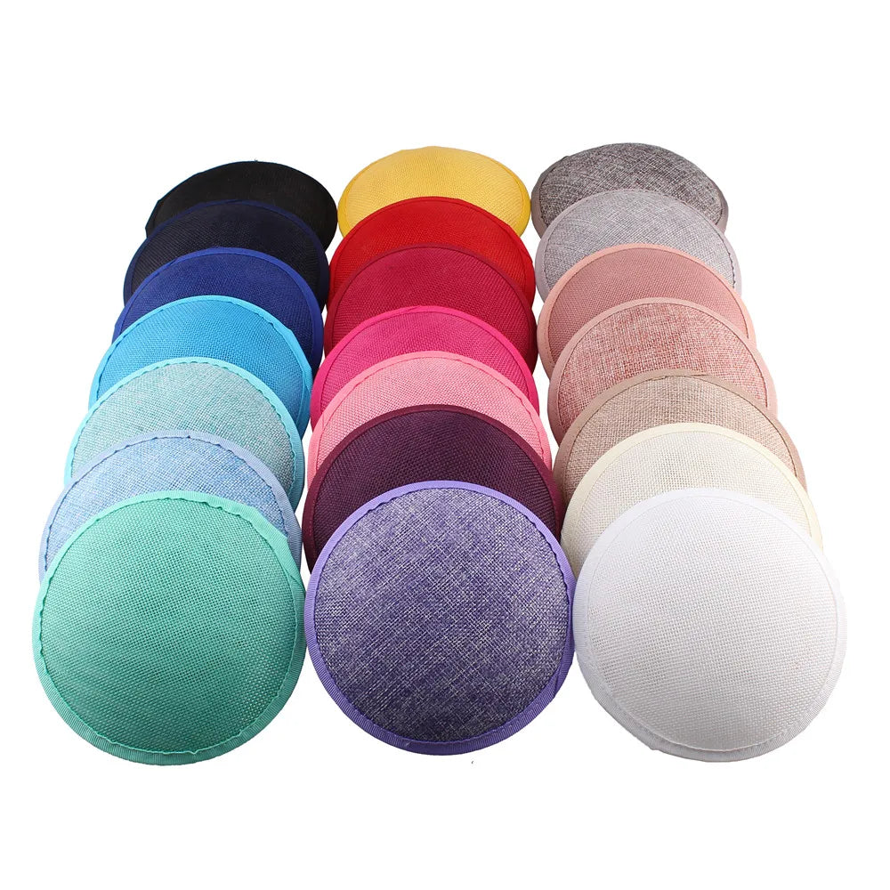Round Imitation Sinamay Fascinator Base — 13 cm