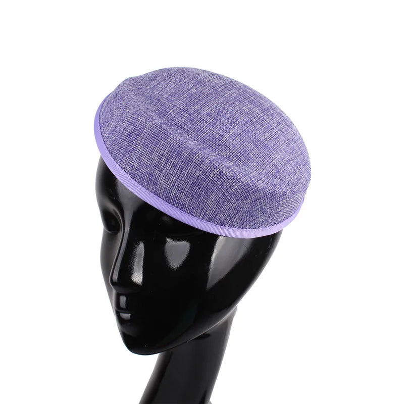 16x19cm Oval Sinamay Button Cap Fascinator Base 5-Pack DIY Millinery Hat Mold