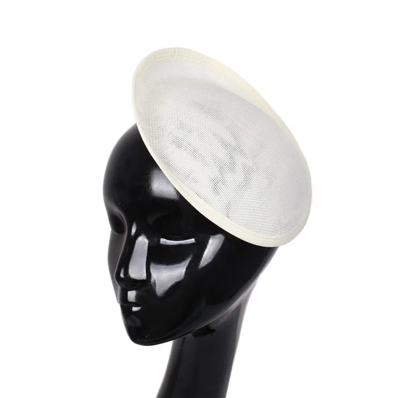 20cm Round Sinamay Fascinator Base DIY Millinery Headpiece Showgirl Hat Base