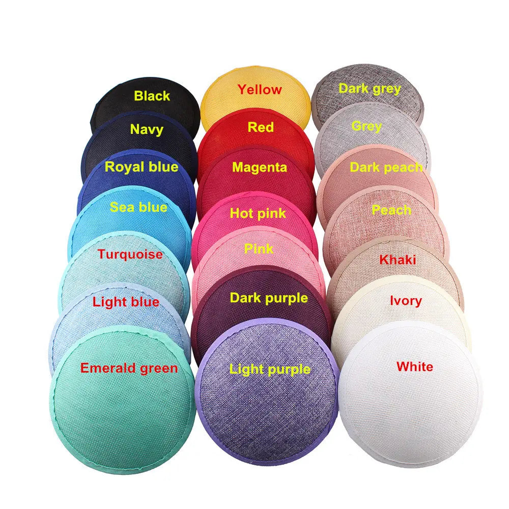 Round Imitation Sinamay Fascinator Base — 13 cm
