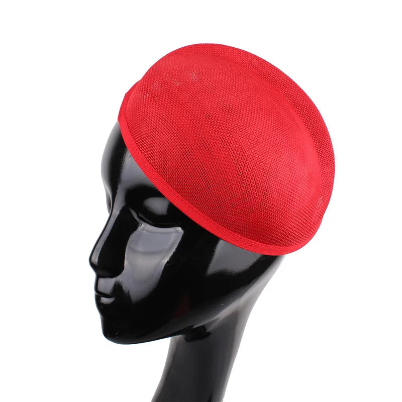 16x19cm Oval Sinamay Button Cap Fascinator Base 5-Pack DIY Millinery Hat Mold