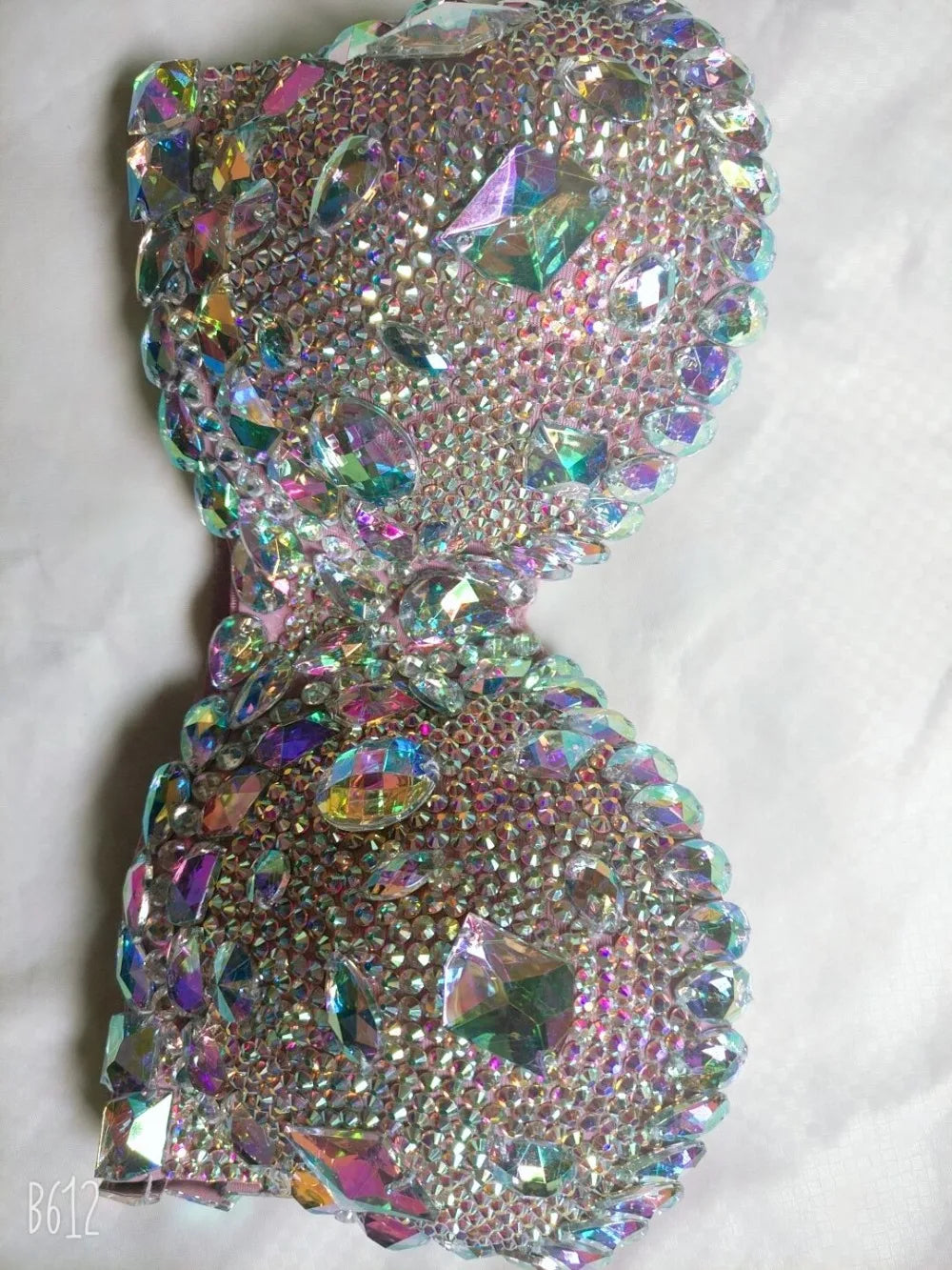 Premium Crystal Pavé Performance Top – Dense Rhinestone Bling Bralette & Stage Costume Accent for Singers, Showgirls & Raves