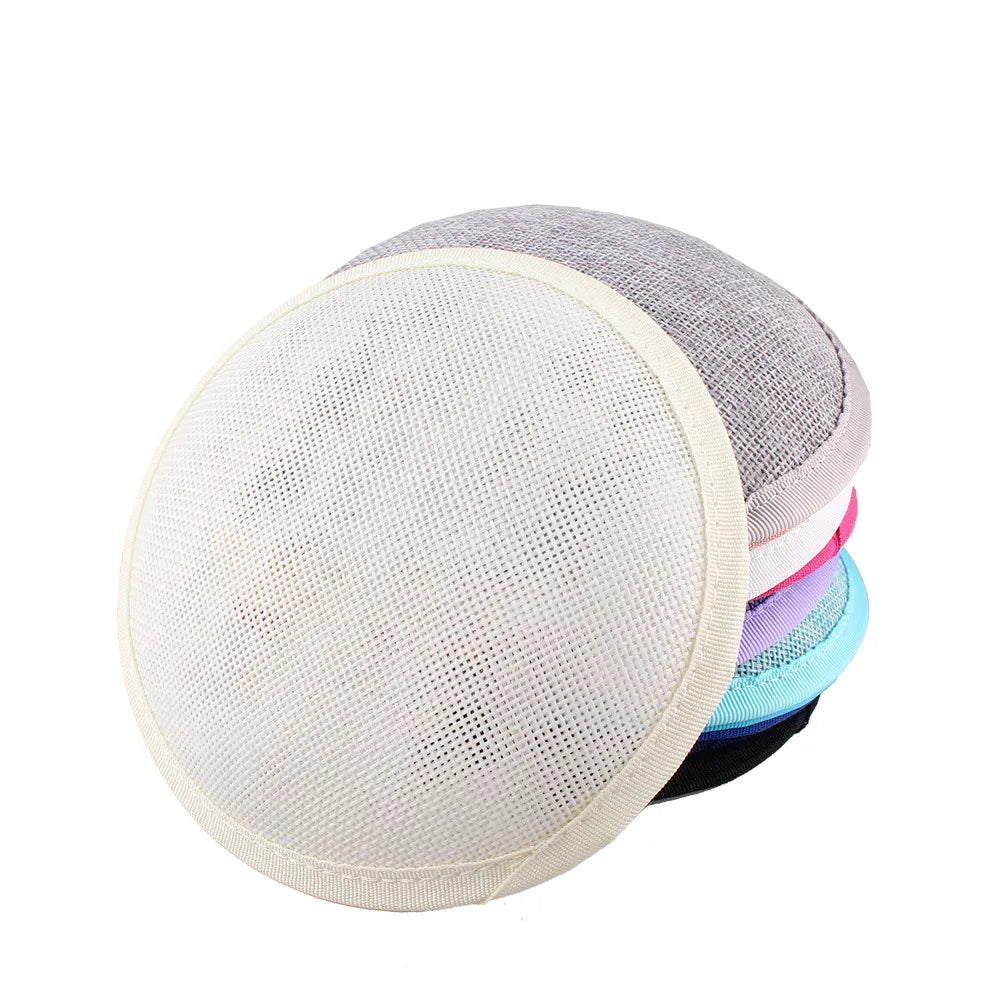 Round Imitation Sinamay Fascinator Base — 13 cm