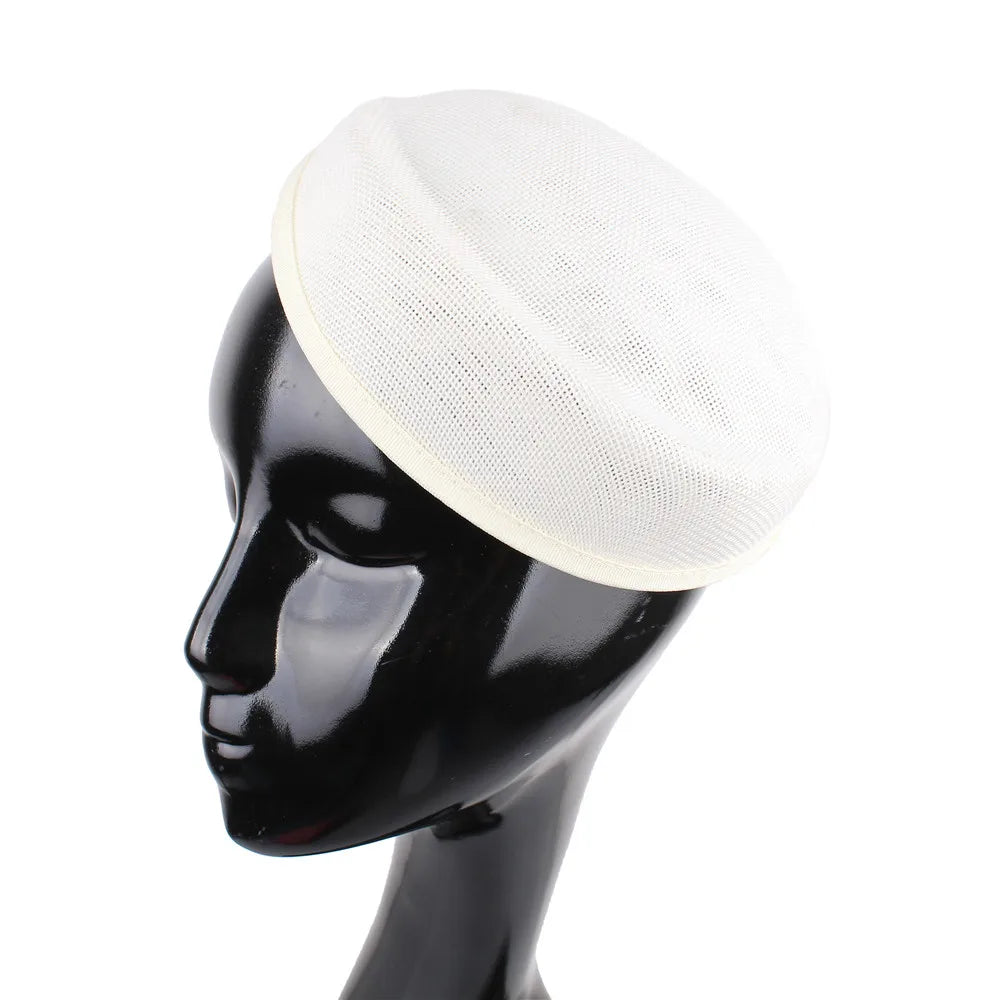 16x19cm Oval Sinamay Button Cap Fascinator Base 5-Pack DIY Millinery Hat Mold