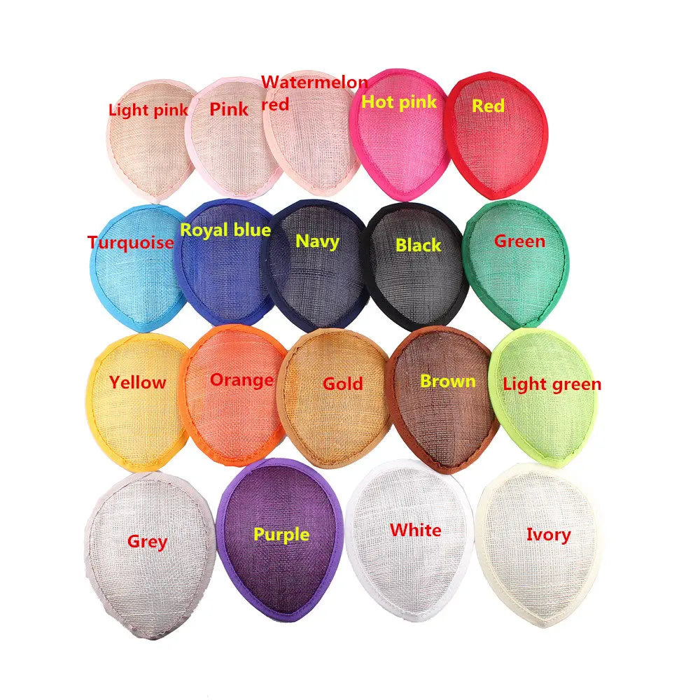 13cm Teardrop Sinamay Fascinator Base DIY Millinery Headpiece Cocktail Hat Mold