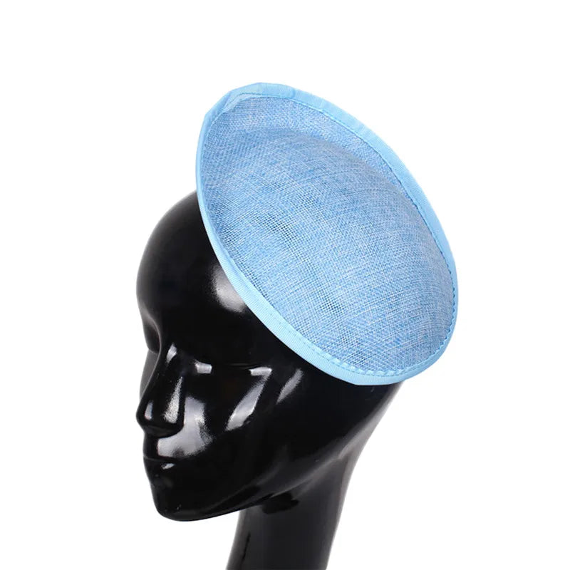 20cm Round Sinamay Fascinator Base DIY Millinery Headpiece Showgirl Hat Base