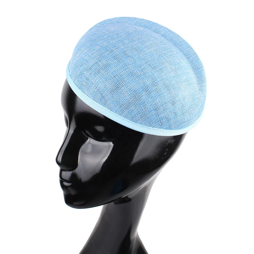 16x19cm Oval Sinamay Button Cap Fascinator Base 5-Pack DIY Millinery Hat Mold