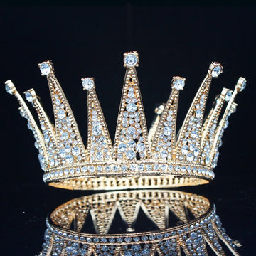 Vintage Baroque Crystal Tiara Crown