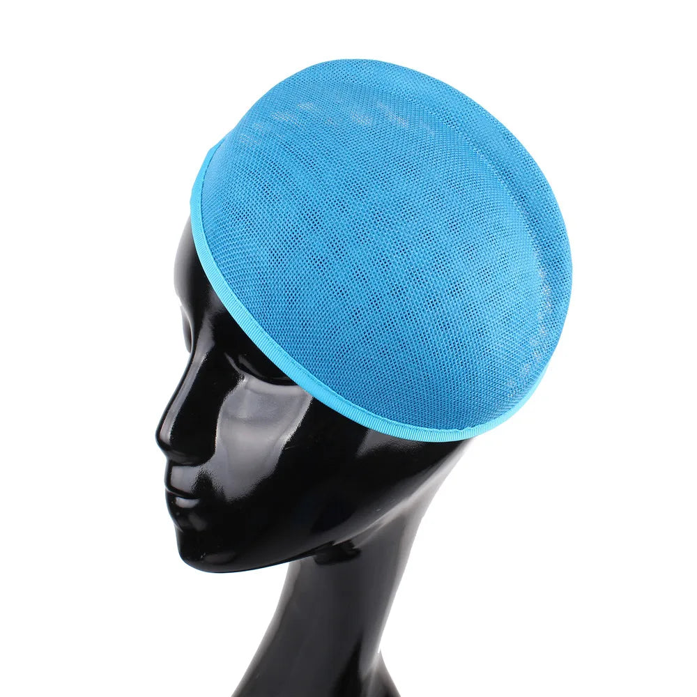 16x19cm Oval Sinamay Button Cap Fascinator Base 5-Pack DIY Millinery Hat Mold