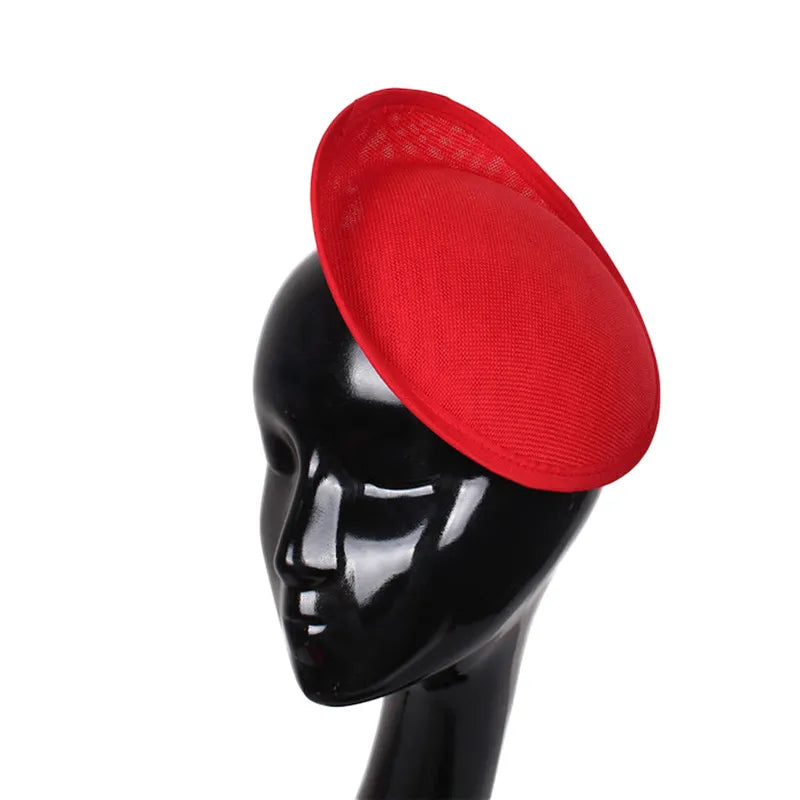 20cm Round Sinamay Fascinator Base DIY Millinery Headpiece Showgirl Hat Base