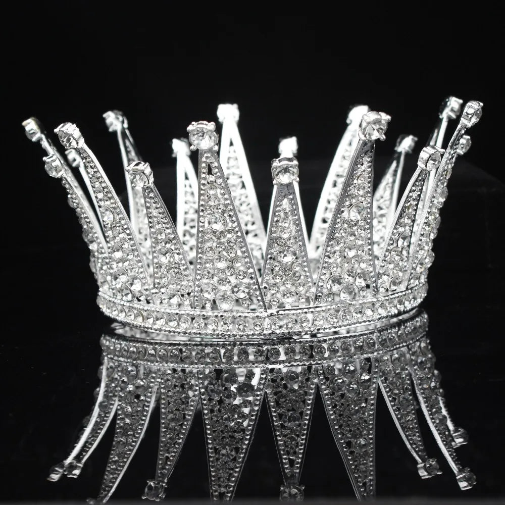 Vintage Baroque Crystal Tiara Crown