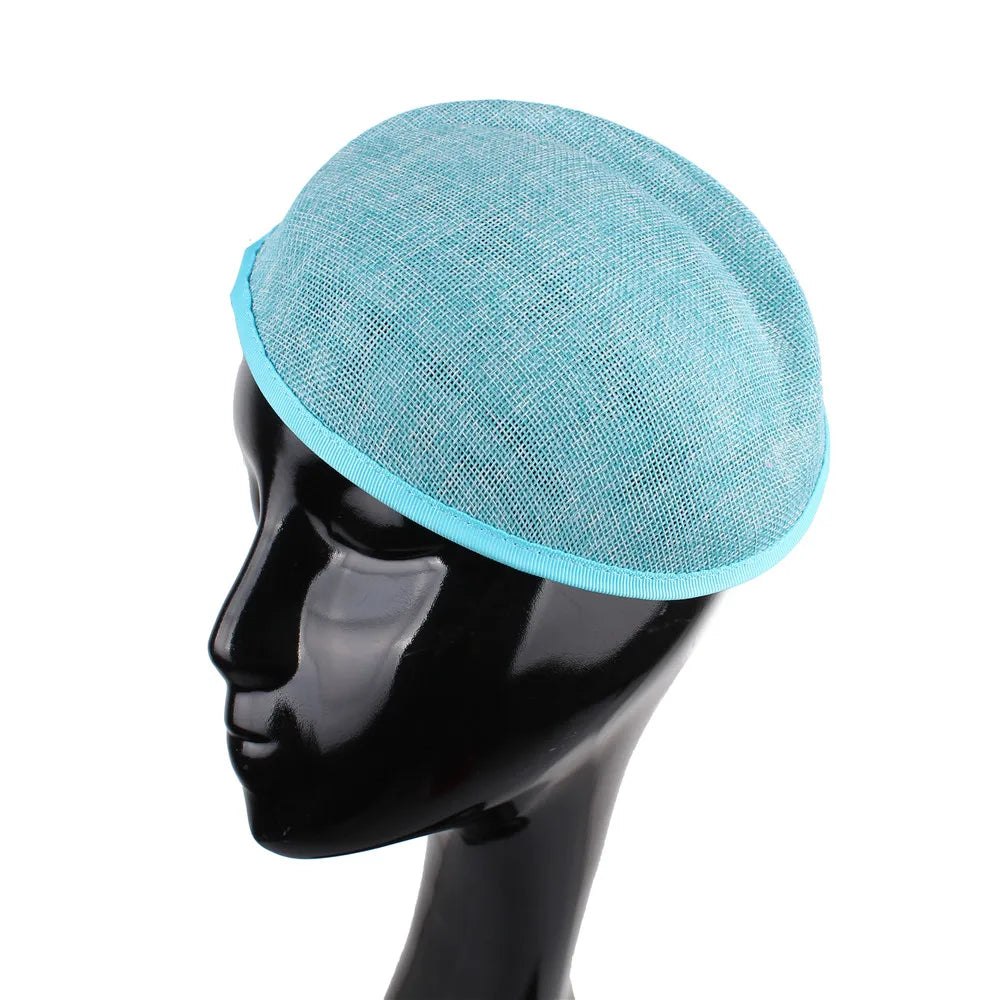 16x19cm Oval Sinamay Button Cap Fascinator Base 5-Pack DIY Millinery Hat Mold