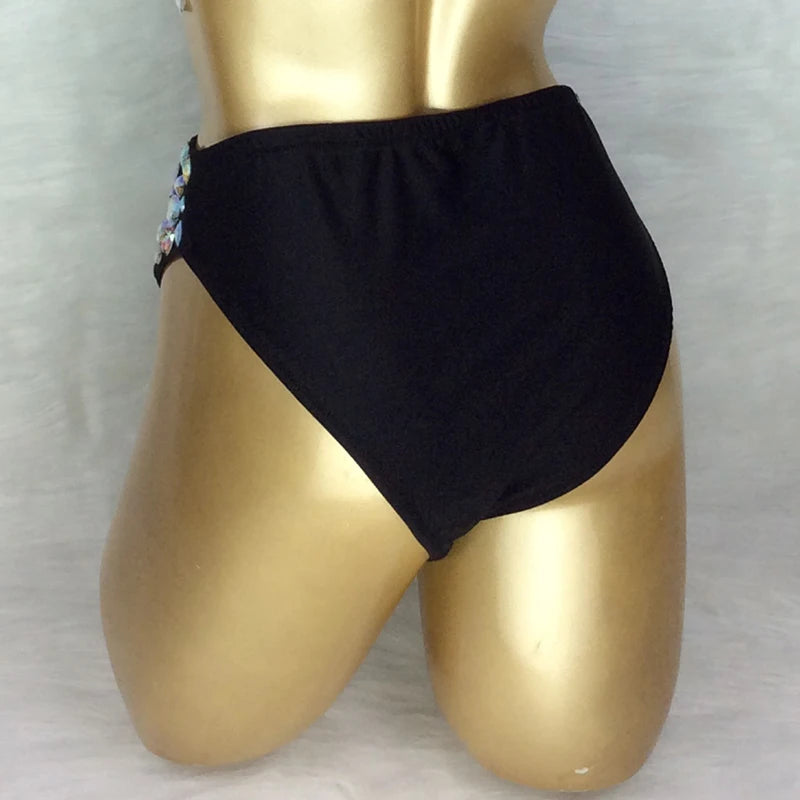 Handmade Samba Carnival AB Crystal Stone High-Waisted Performance Panties
