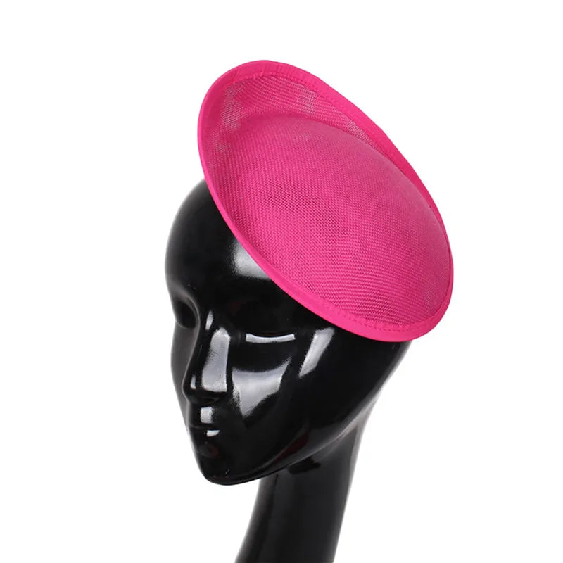 20cm Round Sinamay Fascinator Base DIY Millinery Headpiece Showgirl Hat Base