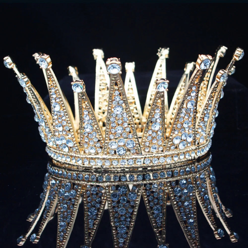 Vintage Baroque Crystal Tiara Crown