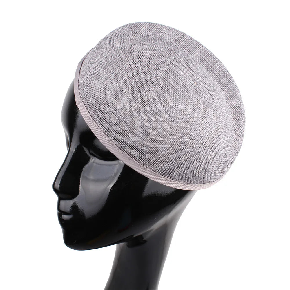 16x19cm Oval Sinamay Button Cap Fascinator Base 5-Pack DIY Millinery Hat Mold