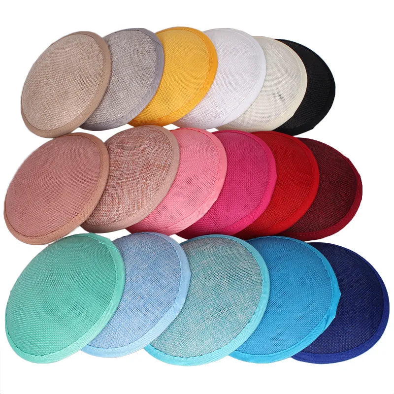 13cm Round Sinamay Fascinator Base DIY Millinery Headpiece Cocktail Hat Mold