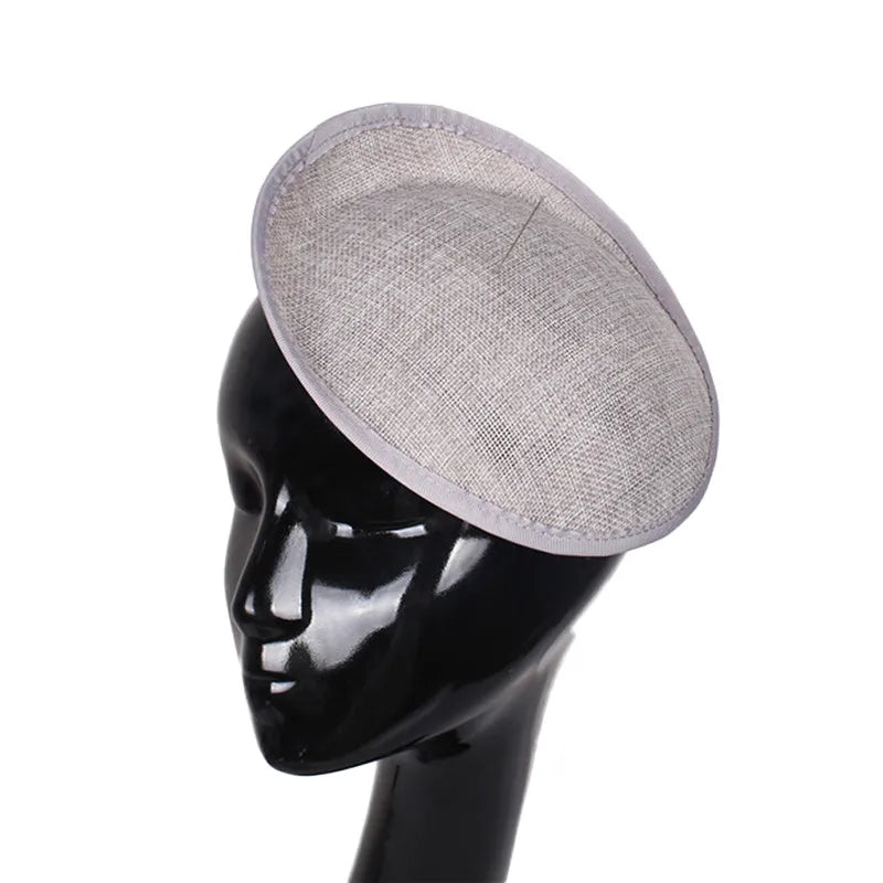 20cm Round Sinamay Fascinator Base DIY Millinery Headpiece Showgirl Hat Base