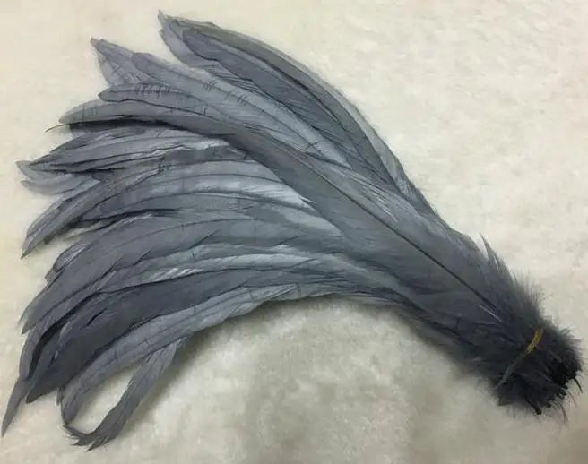 Premium Two-Tone Rooster Tail Feather Plumes (100PCS)