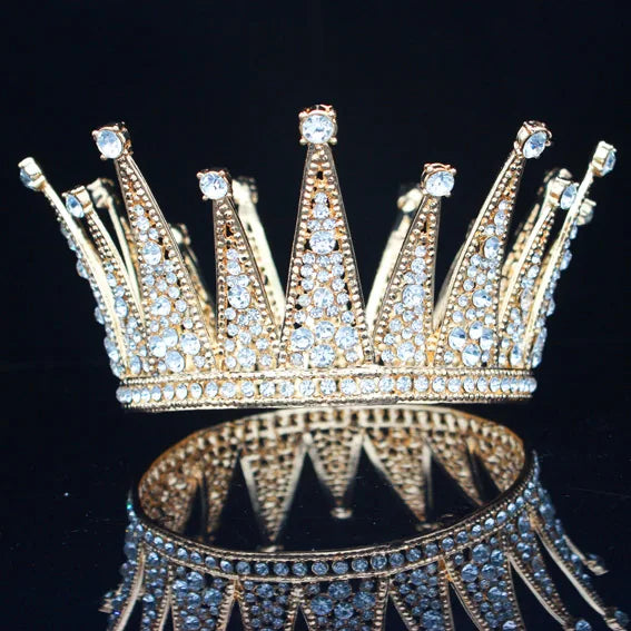 Vintage Baroque Crystal Tiara Crown
