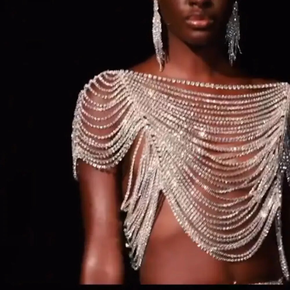 Luxury Multi-Layer Full Rhinestone Shoulder Body Chain