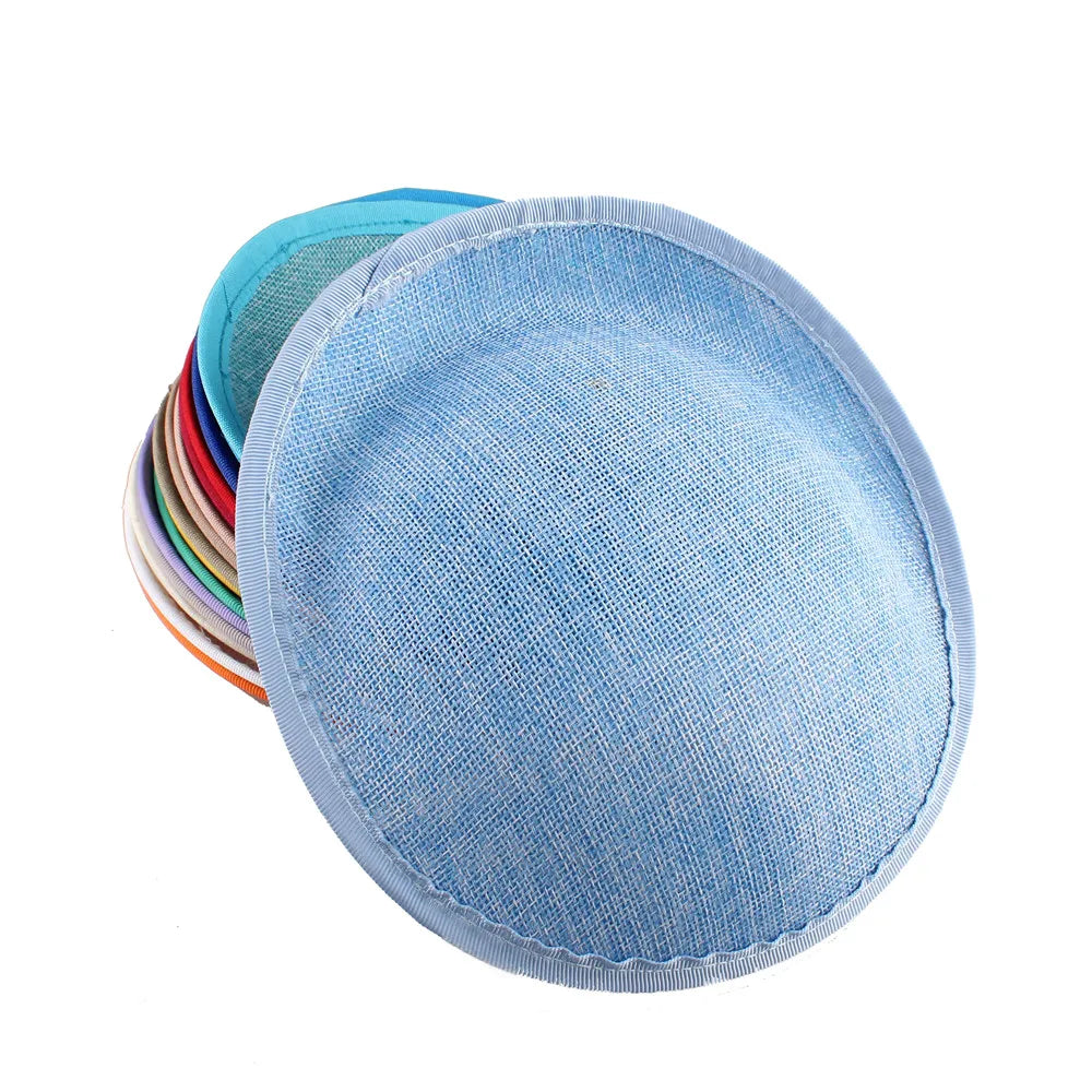 20cm Round Sinamay Fascinator Base DIY Millinery Headpiece Showgirl Hat Base