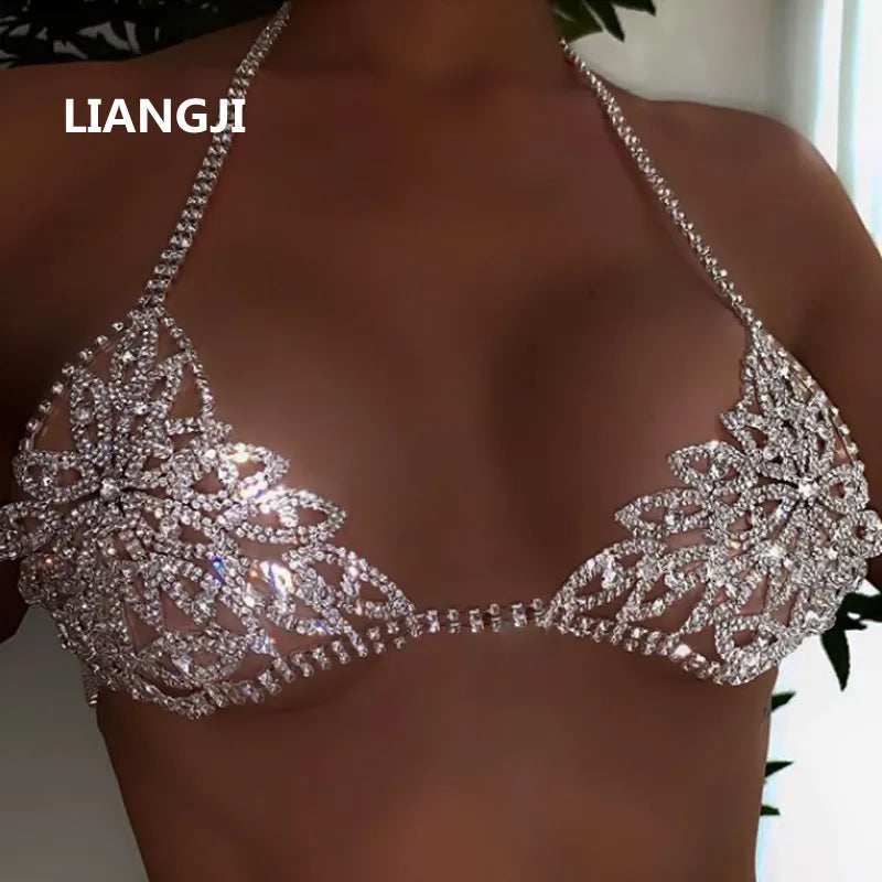 Rhinestone Bra & Brief Costume Jewelry