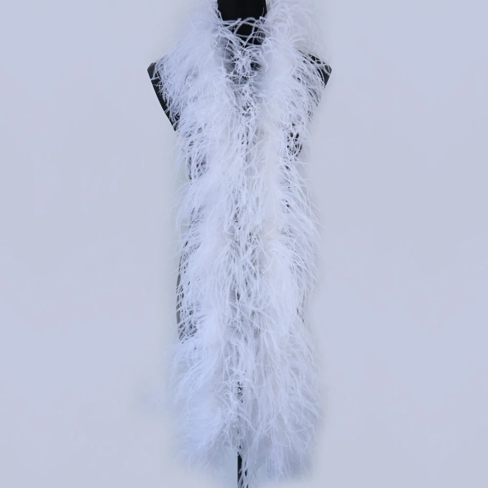 6-Ply Fluffy Ostrich Feather Scarf Boa