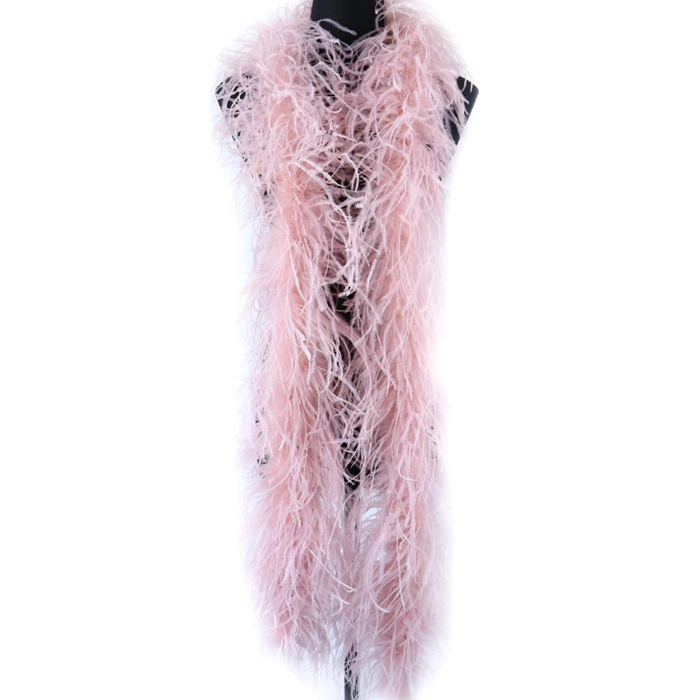 6-Ply Fluffy Ostrich Feather Scarf Boa