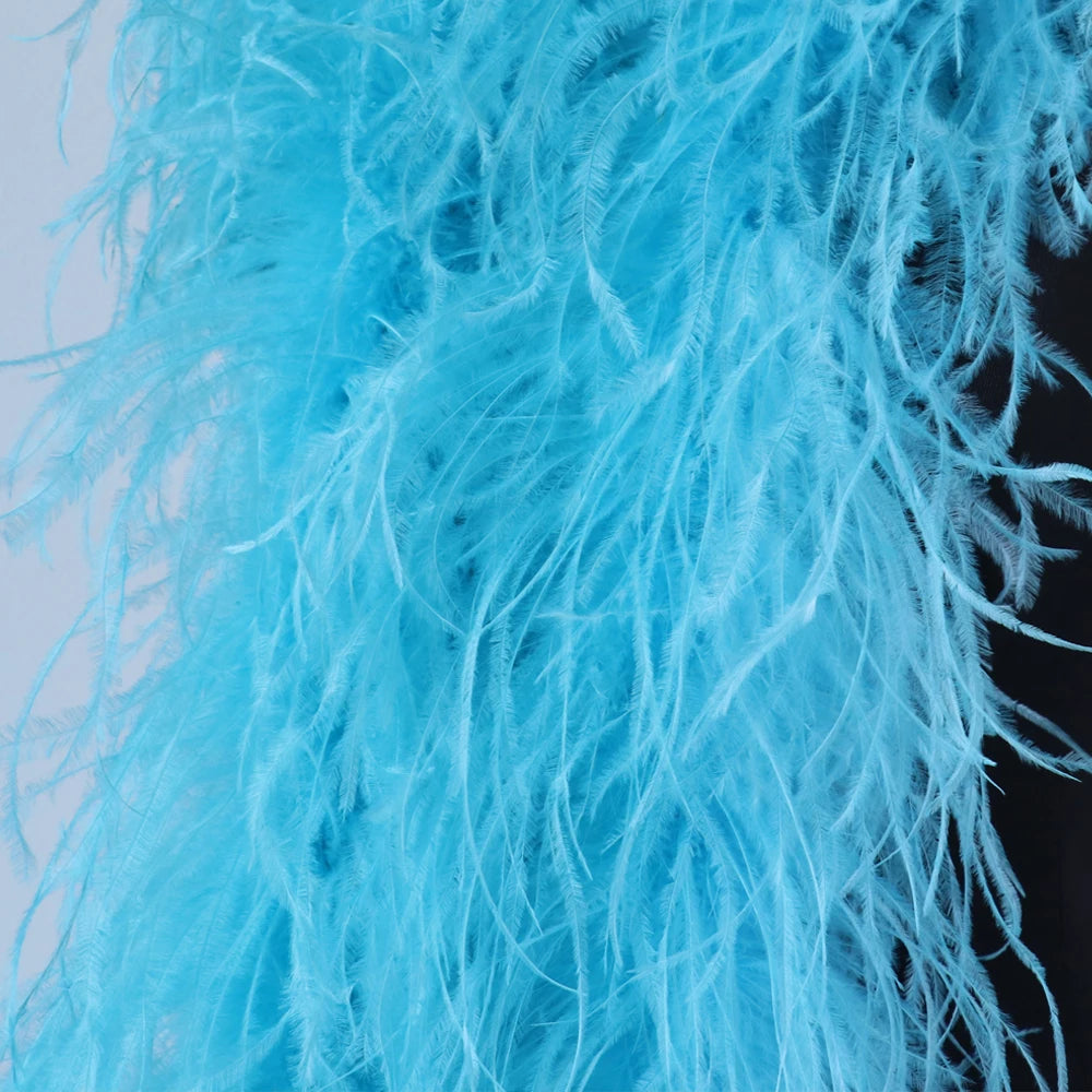 6-Ply Fluffy Ostrich Feather Scarf Boa