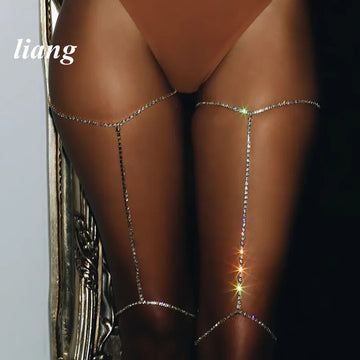 Adjustable Rhinestone Thigh Chain